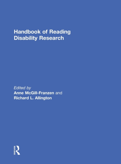 Handbook of Reading Disability Research, Hardback Book