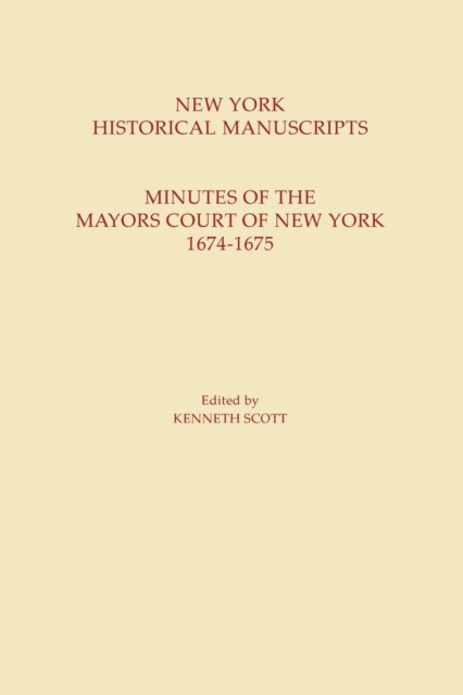 New York Historical Manuscripts, Paperback / softback Book