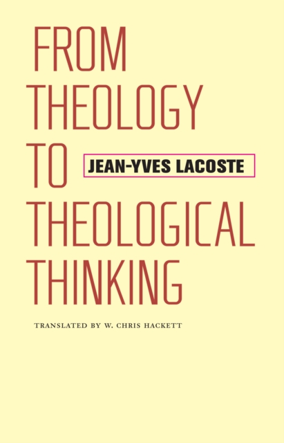 From Theology to Theological Thinking, EPUB eBook