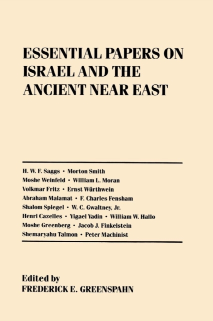 Essential Papers on Israel and the Ancient Near East, Paperback / softback Book