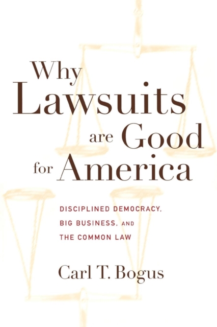 Why Lawsuits are Good for America : Disciplined Democracy, Big Business, and the Common Law, Paperback / softback Book
