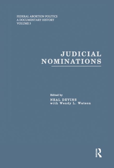 Judicial Nominations, Hardback Book