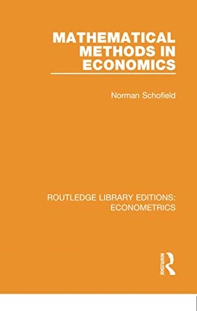 Mathematical Methods in Economics, Paperback / softback Book