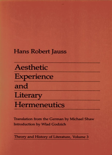 Aesthetic Experience and Literary Hermeneutics, Paperback / softback Book
