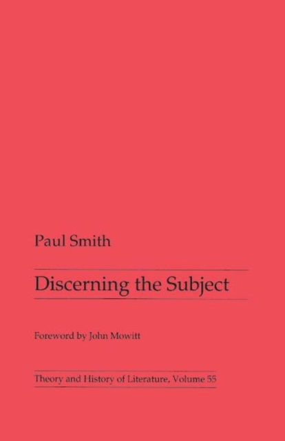 Discerning The Subject, Paperback / softback Book
