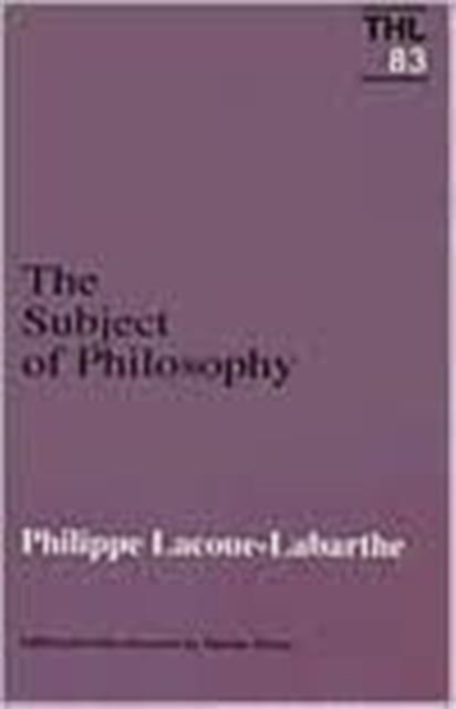 Subject Of Philosophy, Paperback / softback Book
