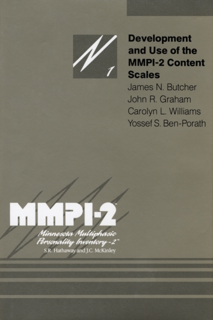 Development and Use of the MMPI-2 Content Scales, Hardback Book