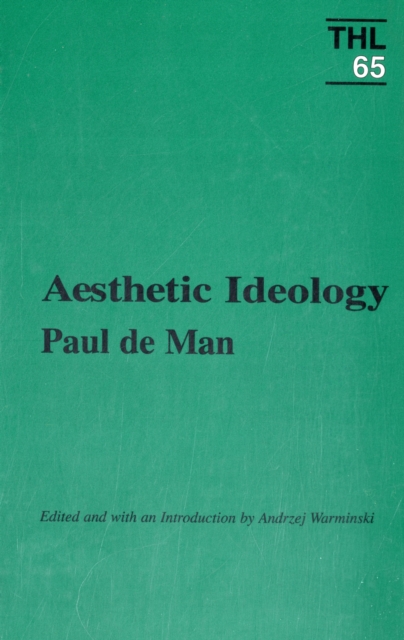 Aesthetic Ideology, Paperback / softback Book