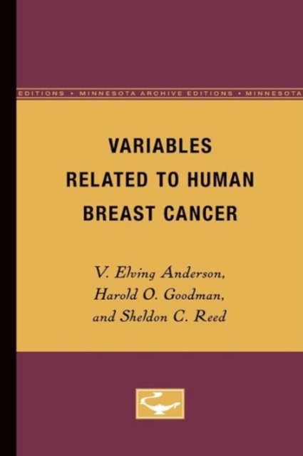Variables Related to Human Breast Cancer, Paperback / softback Book