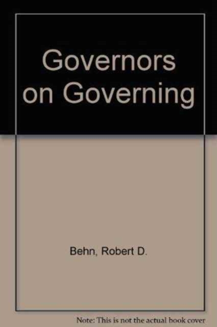 Governors on Governing, Paperback / softback Book