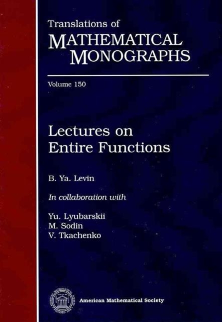 Lectures on Entire Functions, Paperback / softback Book