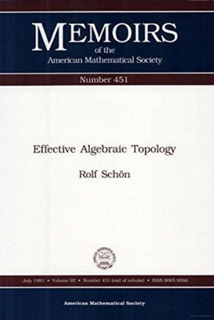 Effective Algebraic Topology, Paperback / softback Book