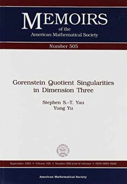 Gorenstein Quotient Singularities in Dimension Three, Paperback / softback Book
