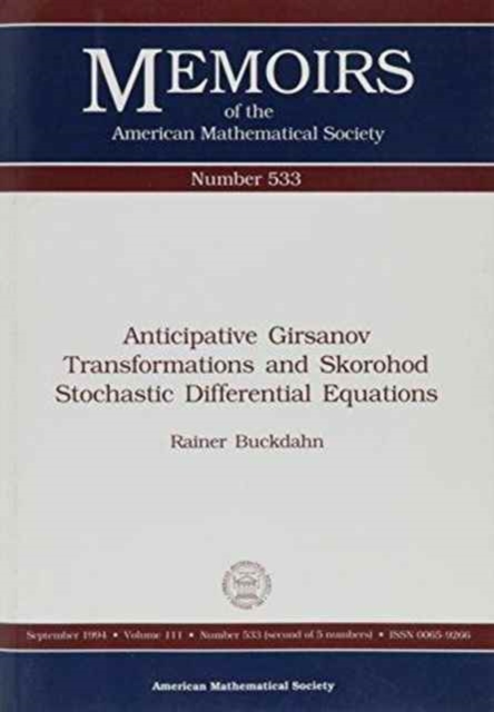Anticipative Girsanov Transformations and Skorohod Stochastic Differential Equations, Paperback / softback Book