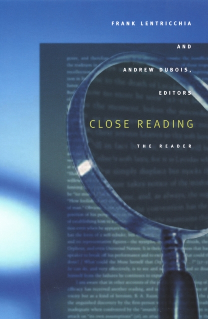 Close Reading : The Reader, Hardback Book
