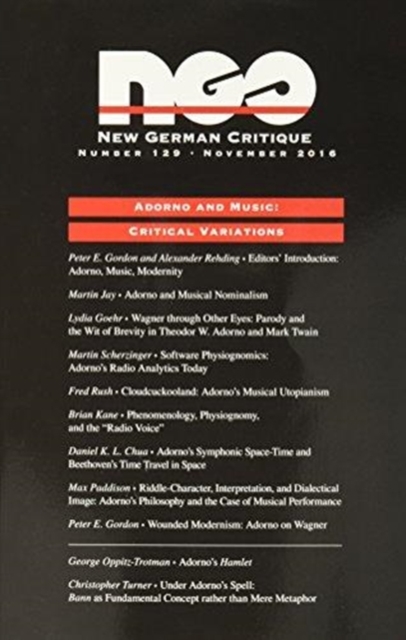 Adorno and Music : Critical Variations, Paperback / softback Book