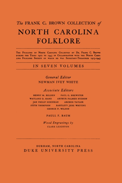 The Frank C. Brown Collection of NC Folklore : Vol. V: The Music of the Folk Songs, PDF eBook