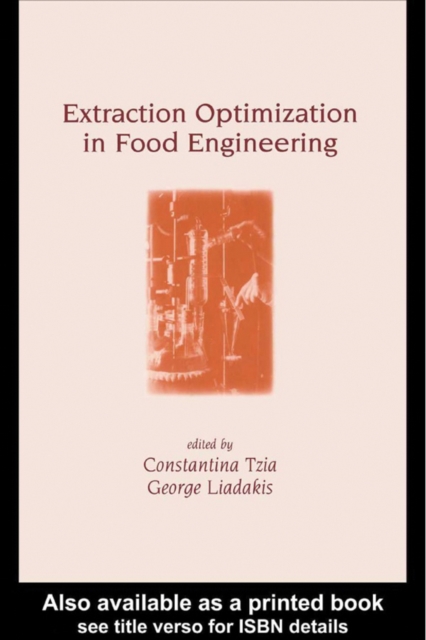 Extraction Optimization in Food Engineering, PDF eBook