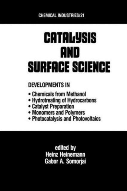 Catalysys and Surface Science, Hardback Book