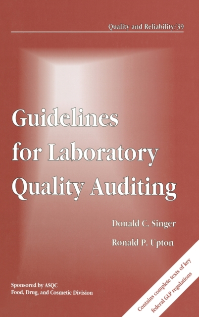 Guidelines for Laboratory Quality Auditing, Hardback Book