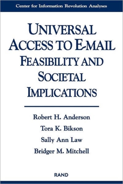 Universal Access to E-Mail : Feasibility and Societal Implications, Paperback / softback Book