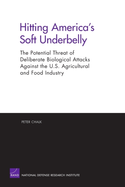 Hitting America's Soft Underbelly : The Potential Threat of Deliberate Biological Attacks Against the U.S. Agricultural and Food Industry MG-135-OSD, Paperback / softback Book