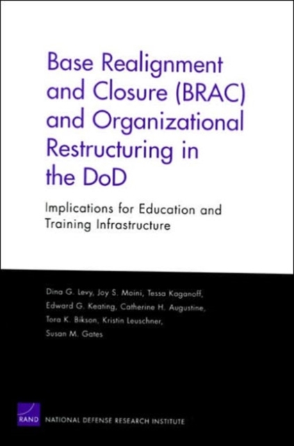 Base Realignment and Closure (BRAC) and Organizational Restructuring in the DoD : Implications for Education and Training Infrastructure, Paperback / softback Book