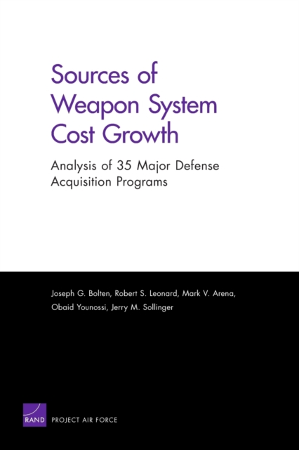 Sources of Weapon System Cost Growth : Analysis of 35 Major Defense Acquisition Programs, Paperback / softback Book