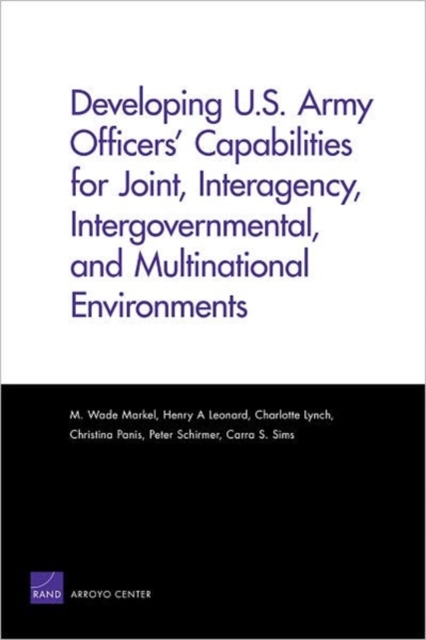 Developing Us Army Officers Capabilities, Paperback / softback Book
