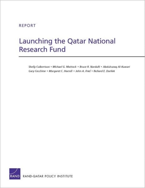 Launching the Qatar National Research Fund, Paperback / softback Book