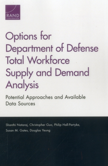 Options for Department of Defense Total Workforce Supply and Demand Analysis : Potential Approaches and Available Data Sources, Paperback / softback Book