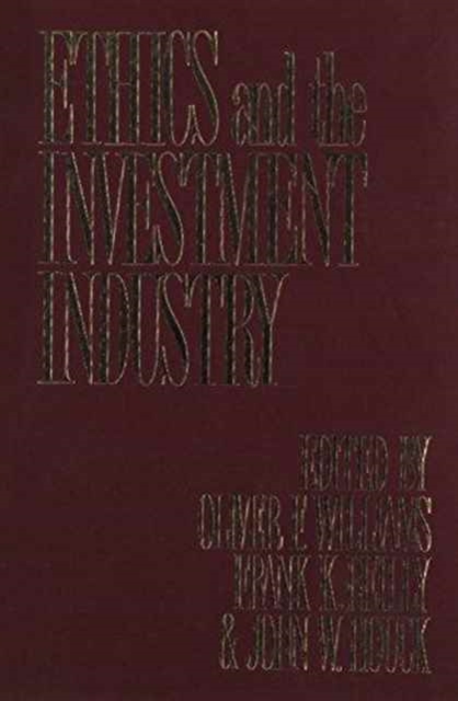 Ethics and the Investment Industry, Hardback Book