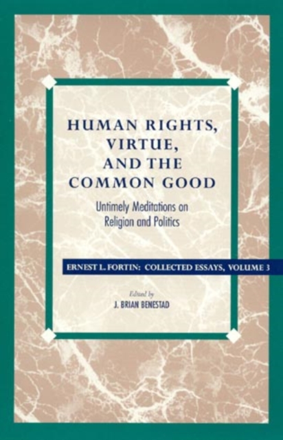 Human Rights, Virtue and the Common Good : Untimely Meditations on Religion and Politics, Hardback Book