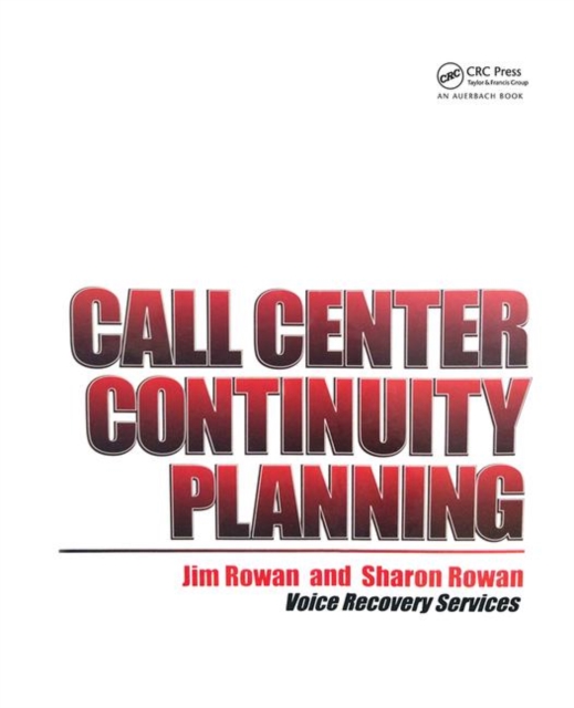 Call Center Continuity Planning, Hardback Book