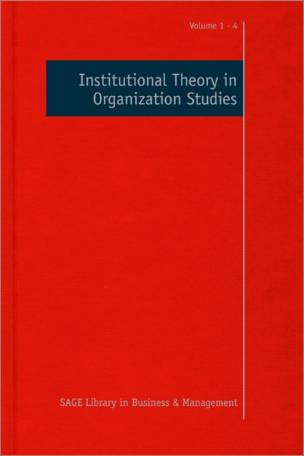 Institutional Theory in Organization Studies, Multiple-component retail product Book