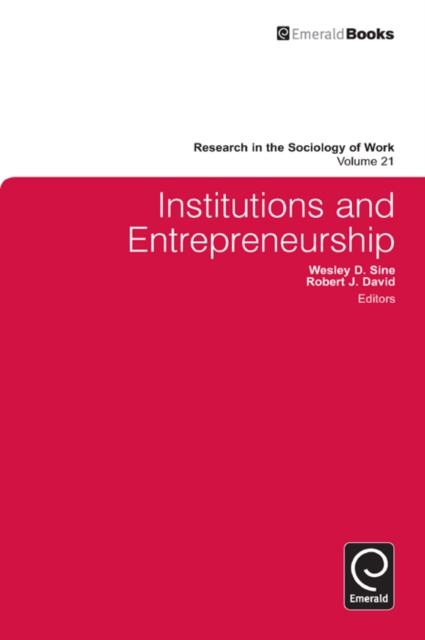 Institutions and Entrepreneurship, Hardback Book