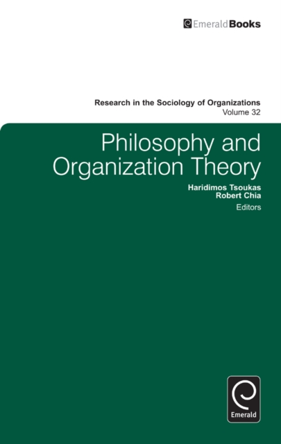 Philosophy and Organization Theory, Hardback Book