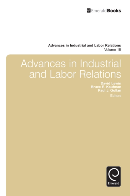 Advances in Industrial and Labor Relations, Hardback Book