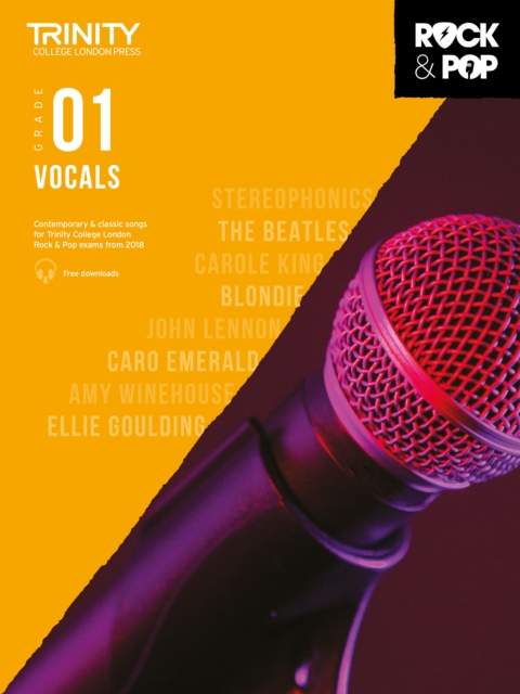Trinity College London Rock & Pop 2018 Vocals Grade 1, Sheet music Book