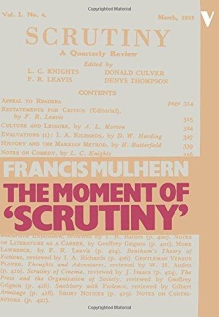 The Moment of "Scrutiny", Paperback / softback Book
