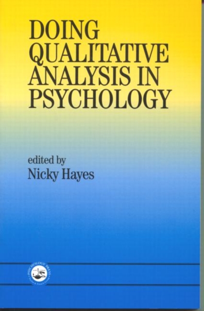 Doing Qualitative Analysis In Psychology, Paperback / softback Book