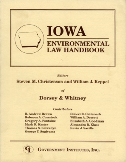 Iowa Environmental Law Handbook, Paperback / softback Book