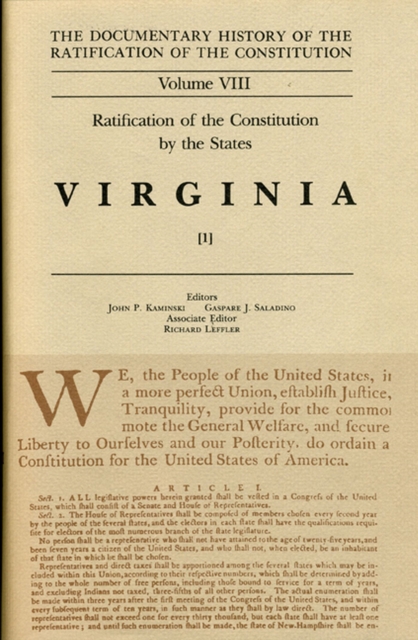 Ratification of the Constitution by the States : Virginia, Hardback Book