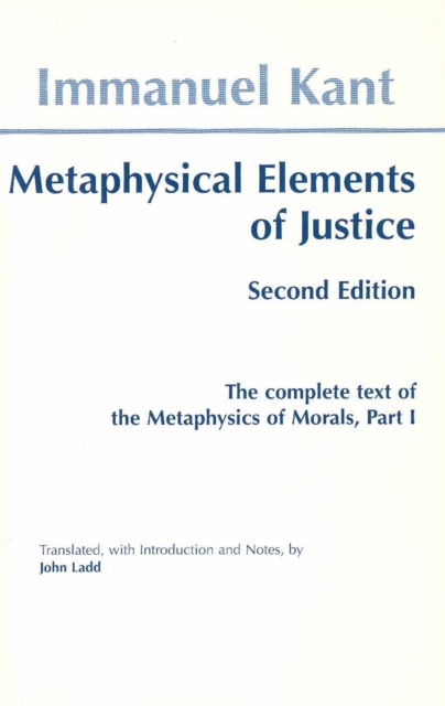 Metaphysical elements of Justice, Paperback / softback Book