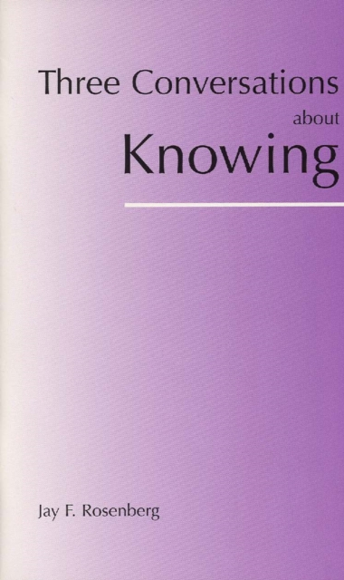 Three Conversations about Knowing, Paperback / softback Book
