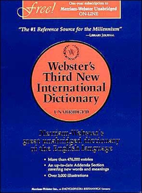 Webster's Third New International Dictionary, Hardback Book