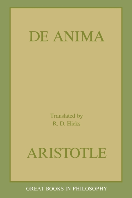 De Anima, Paperback / softback Book