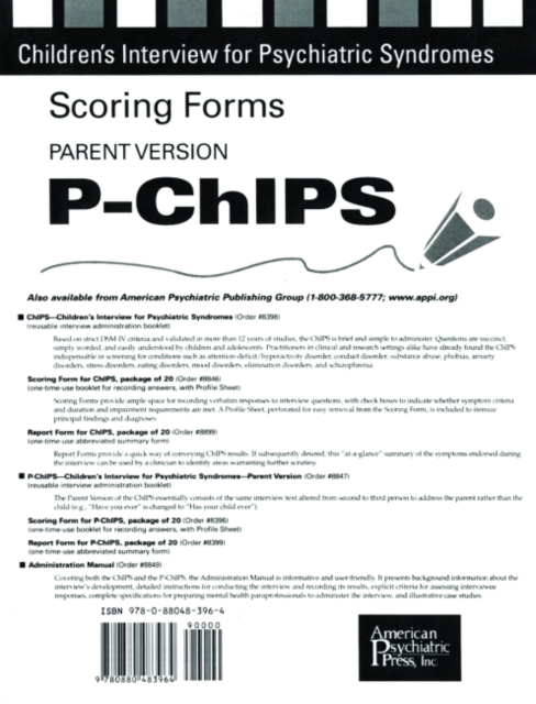 Scoring Forms for P-ChIPS, Paperback / softback Book