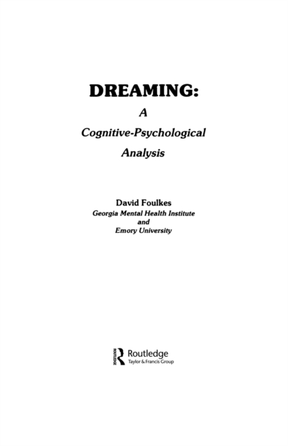 Dreaming : A Cognitive-psychological Analysis, Paperback / softback Book