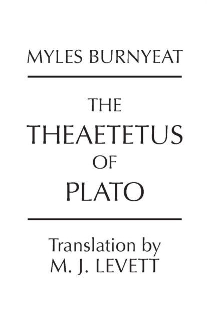 The Theaetetus of Plato, Paperback / softback Book